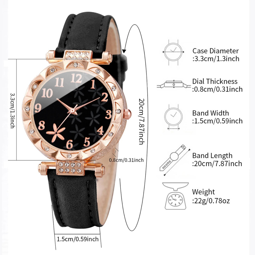 Жіночий годинник + браслет №4219 black