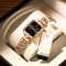 Жіночий годинник POEDAGAR gold + black