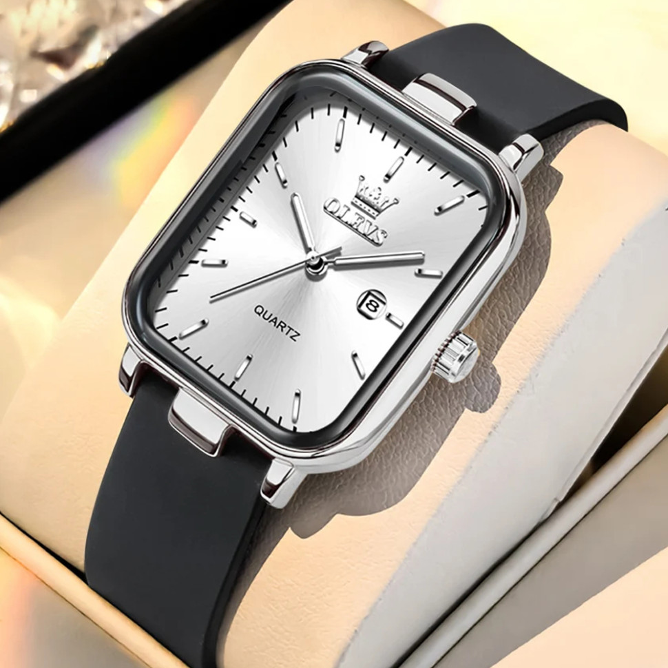 Жіночий годинник OLEVS silver + white