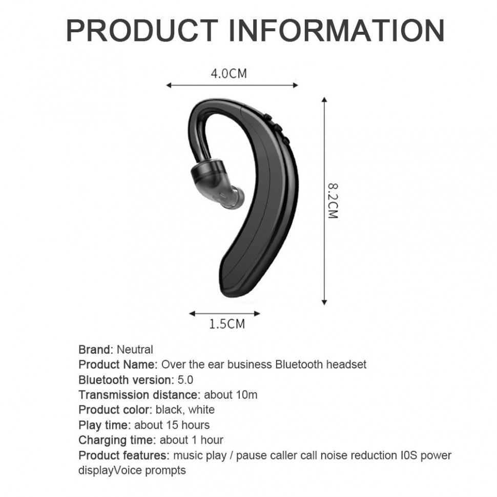 Bluetooth-гарнітура 5 Black 