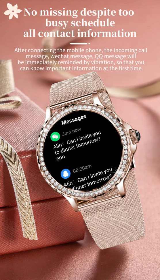 Смарт-годинник Women's Smart Device 13 gold steel  