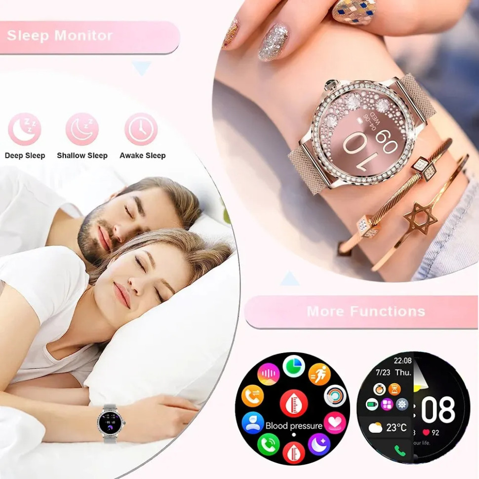 Смарт-годинник Women's Smart Device 13 gold steel  