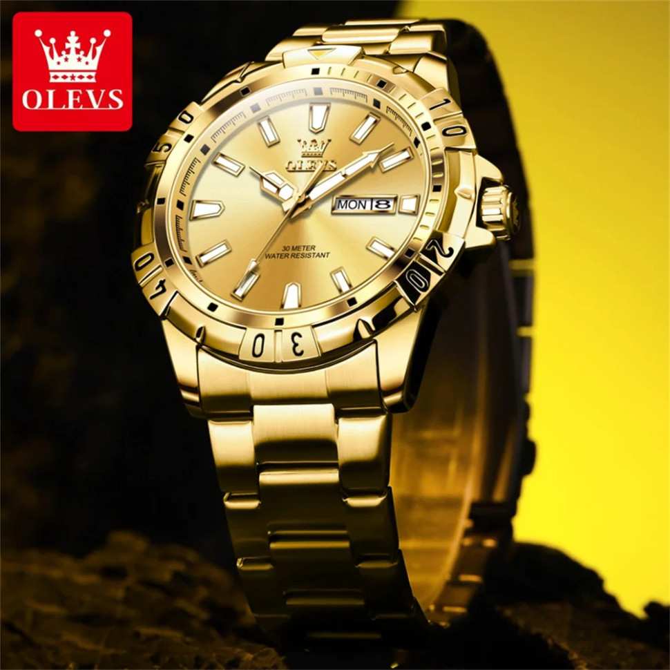 Чоловічий годинник OLEVS gold 