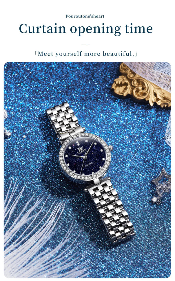 Жіночий годинник OLEVS silver 