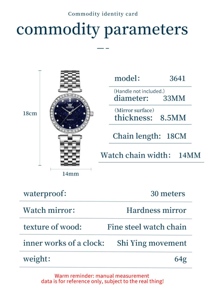 Жіночий годинник OLEVS silver 