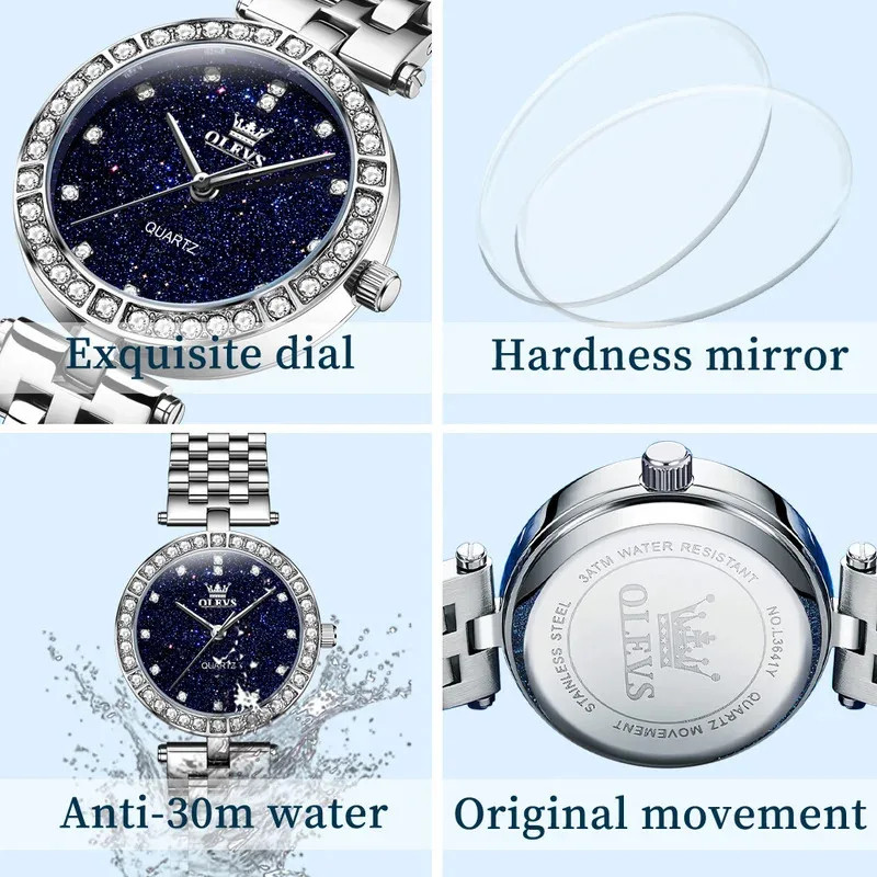 Жіночий годинник OLEVS silver 