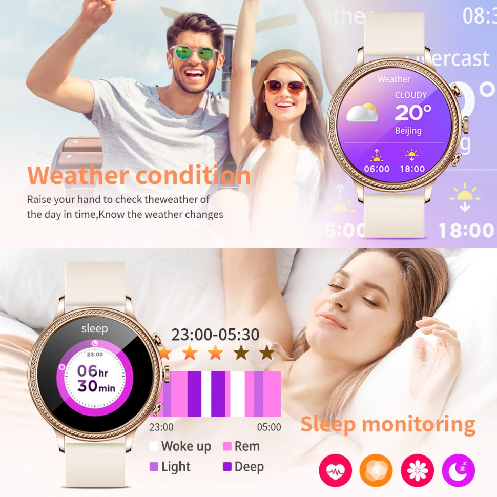 Смарт-годинник Women's Smart Device 14 gold steel  