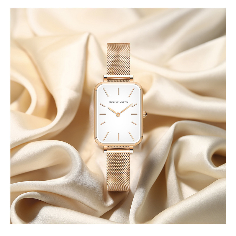 Жіночий годинник Hannah Martin gold + white