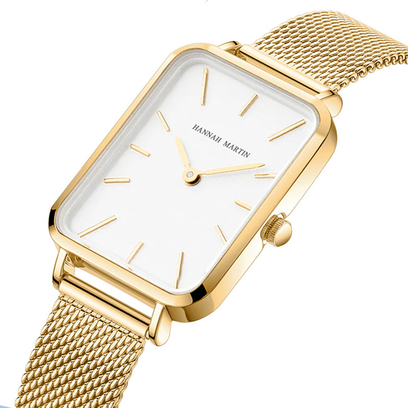 Жіночий годинник Hannah Martin gold + white