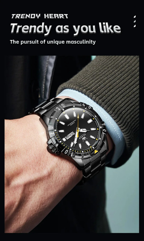 Чоловічий годинник OLEVS black