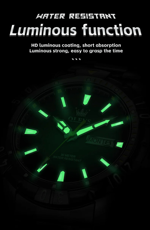 Чоловічий годинник OLEVS black