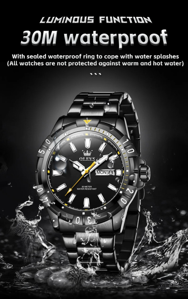 Чоловічий годинник OLEVS black