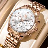 Жіночий годинник OLEVS gold + white 1