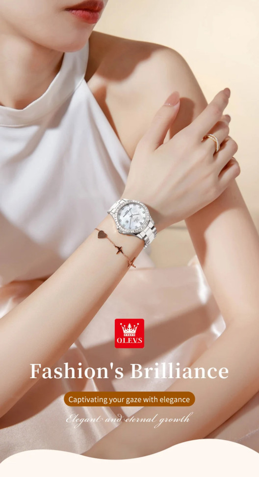Жіночий годинник OLEVS silver