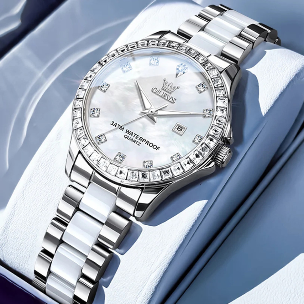 Жіночий годинник OLEVS silver