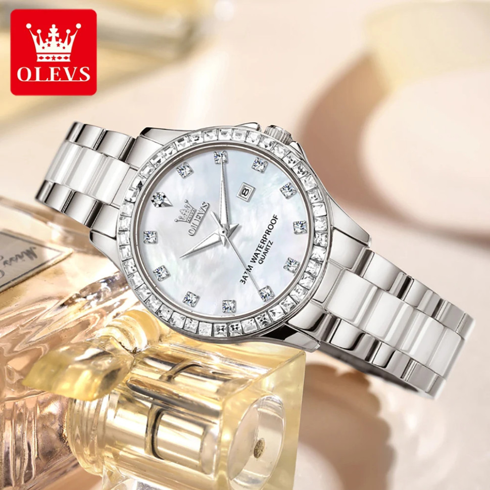 Жіночий годинник OLEVS silver