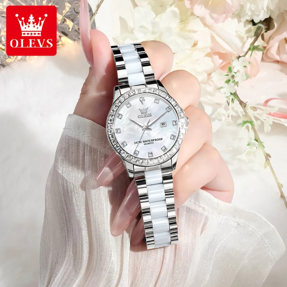 Жіночий годинник OLEVS silver