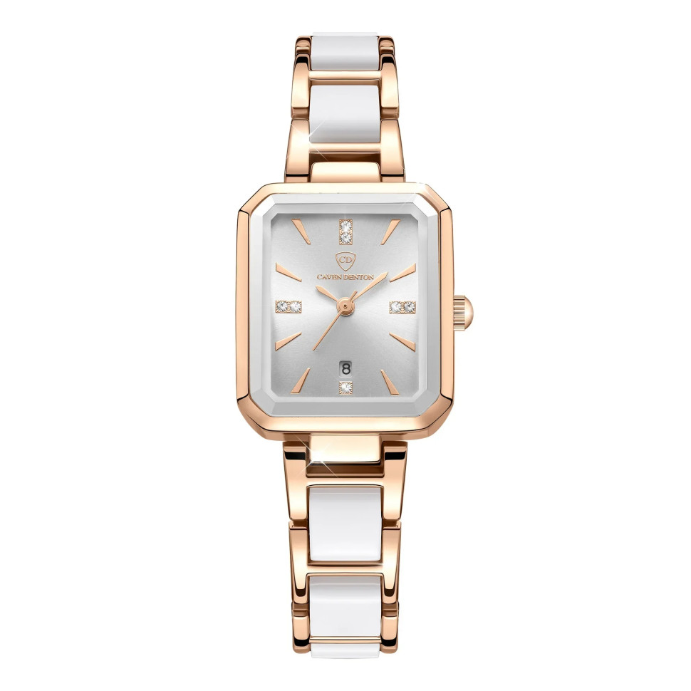 Жіночий годинник Caven Denton gold+white