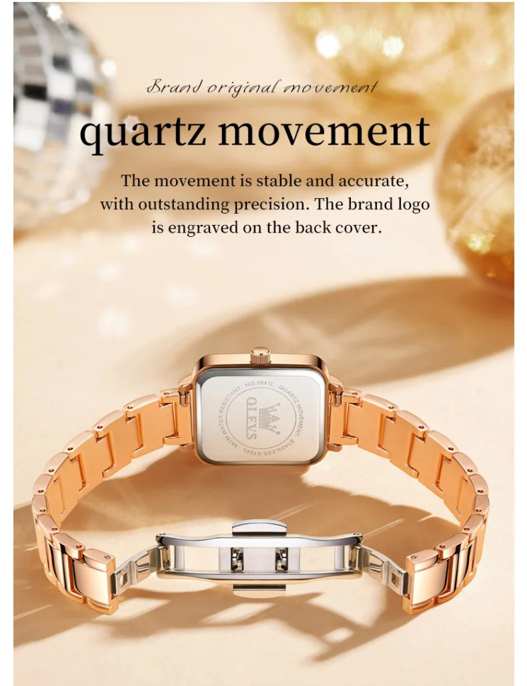 Жіночий годинник OLEVS gold + white