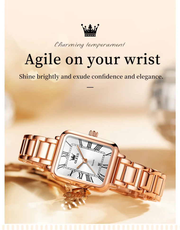 Жіночий годинник OLEVS gold + white