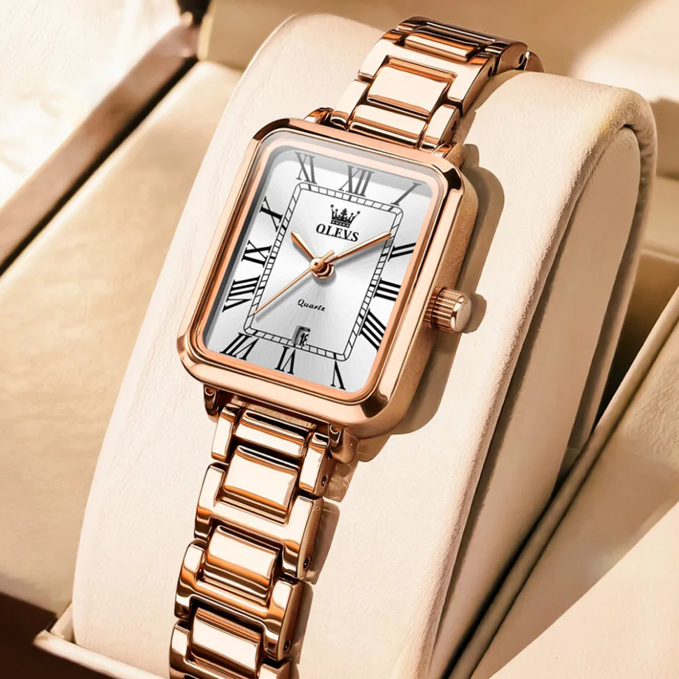 Жіночий годинник OLEVS gold + white