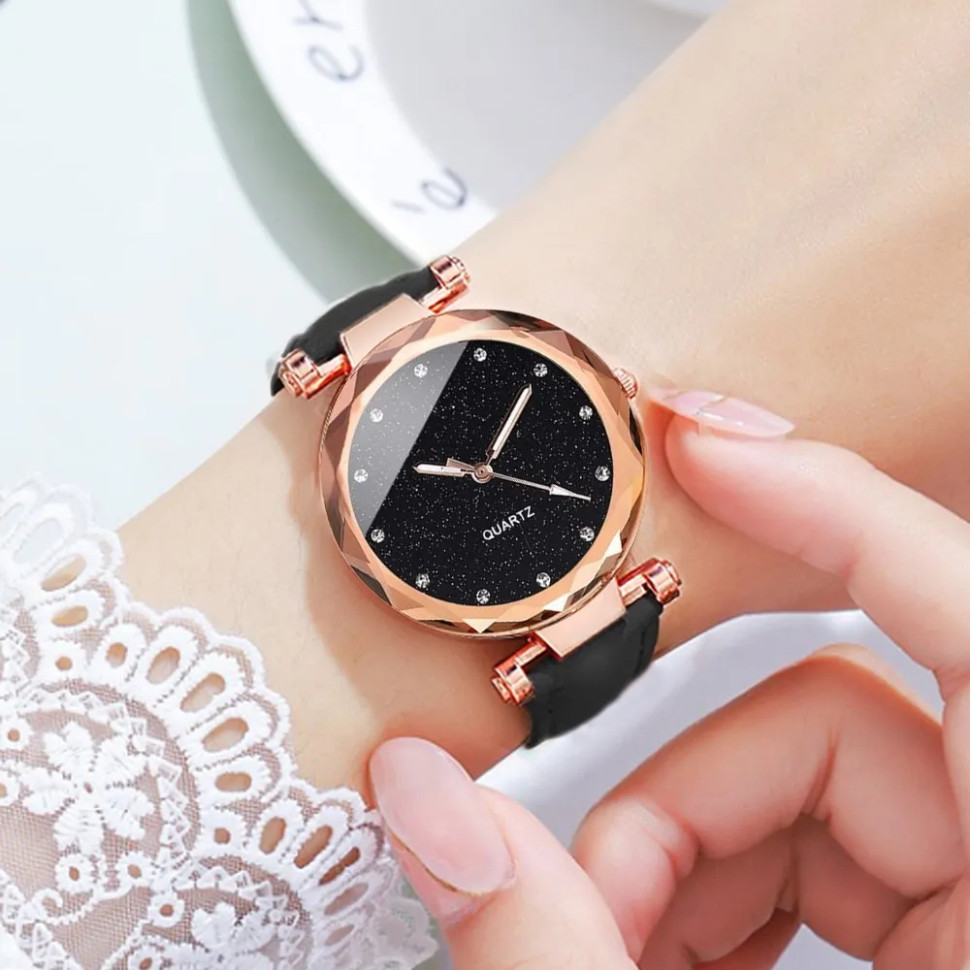 Жіночий годинник + браслет №4228 black 