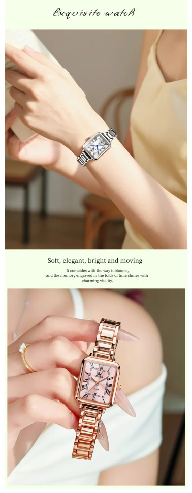 Жіночий годинник OLEVS silver + pink