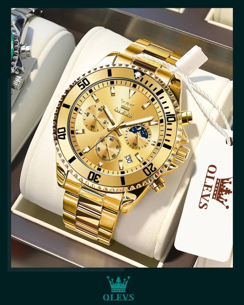 Чоловічий годинник OLEVS gold 
