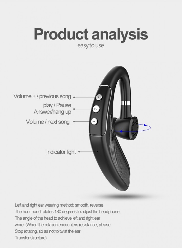 Bluetooth-гарнітура 7 black  