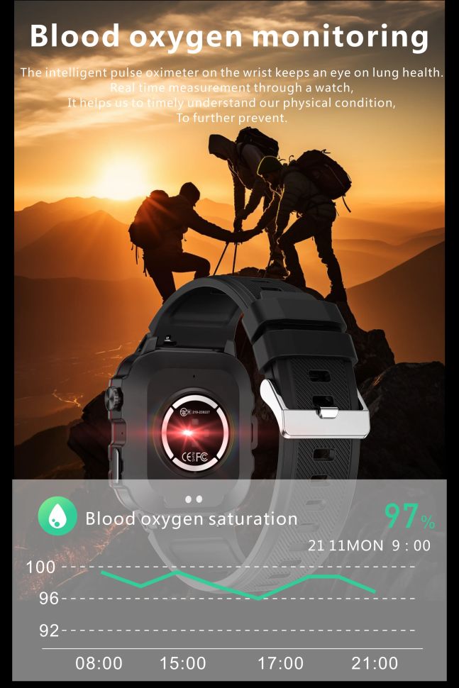 Смарт-годинник протиударний Smart Device 7 black silicon