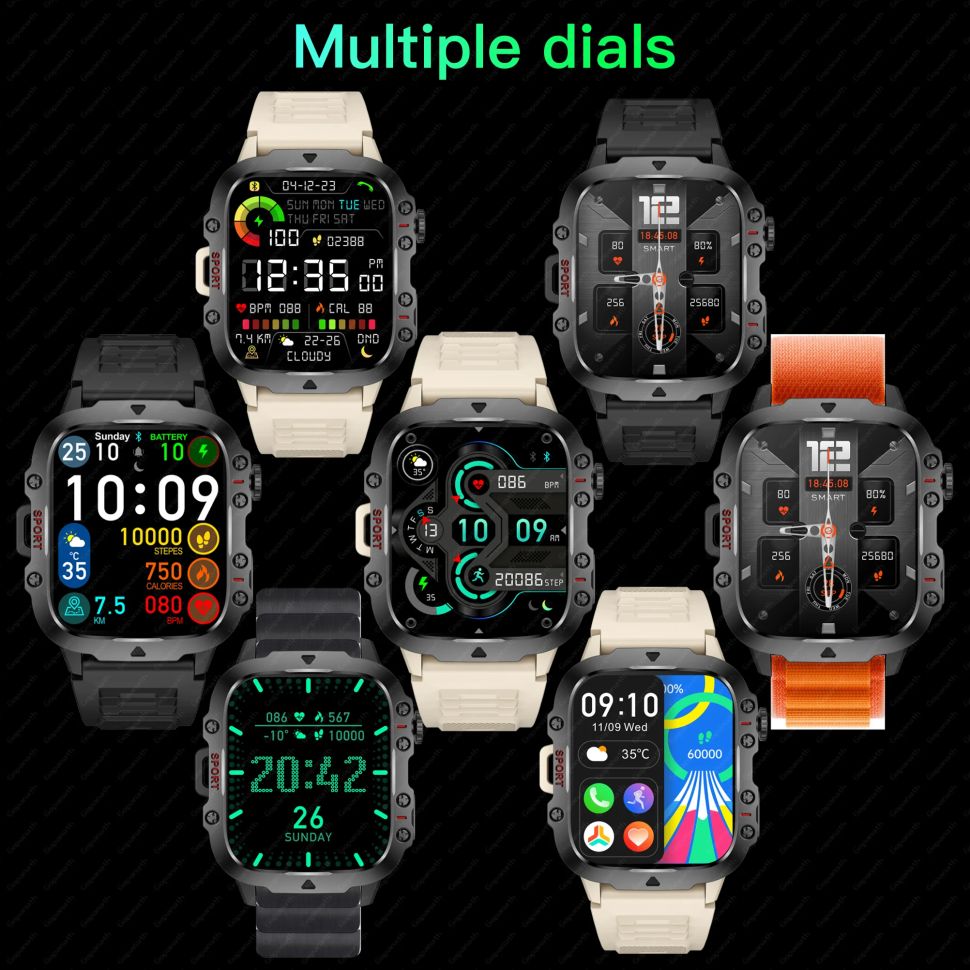 Смарт-годинник протиударний Smart Device 7 black silicon