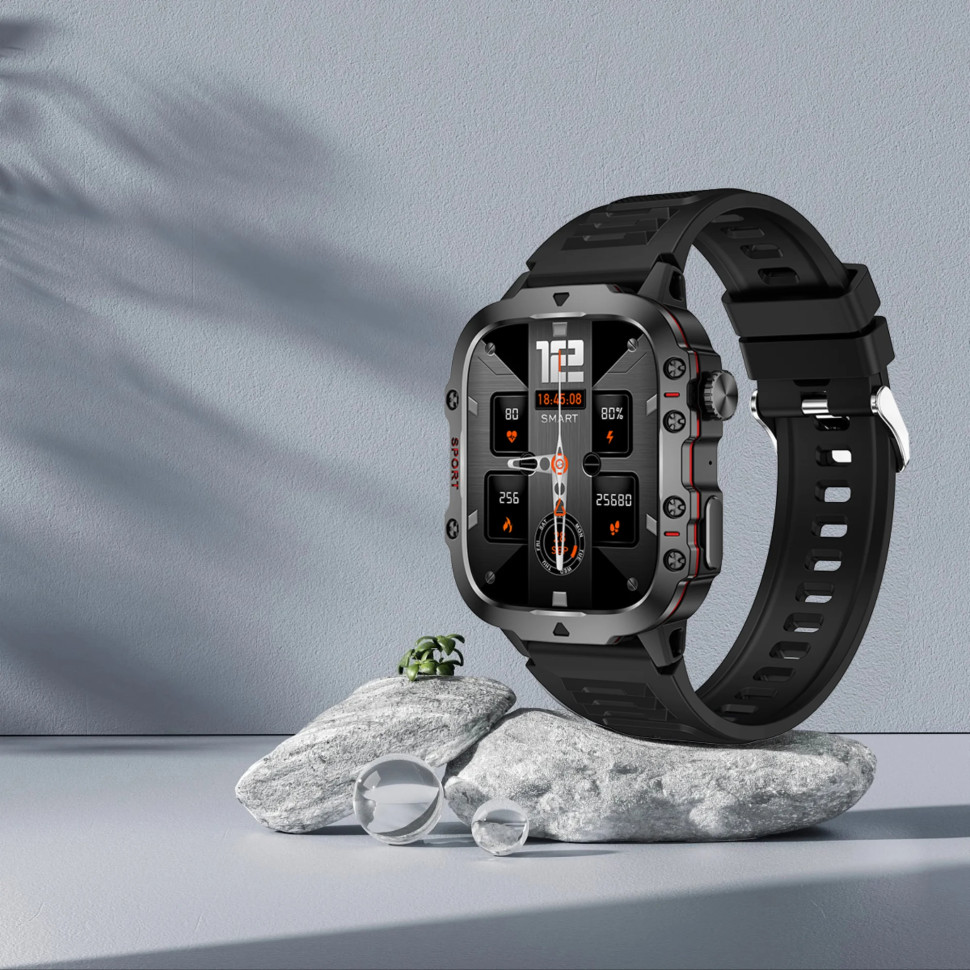 Смарт-годинник протиударний Smart Device 7 black silicon