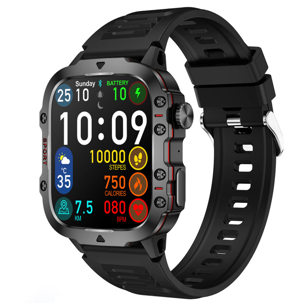 Смарт-годинник протиударний Smart Device 7 black silicon