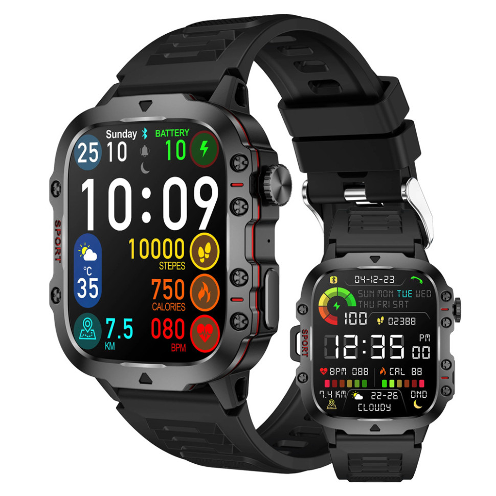 Смарт-годинник протиударний Smart Device 7 black silicon