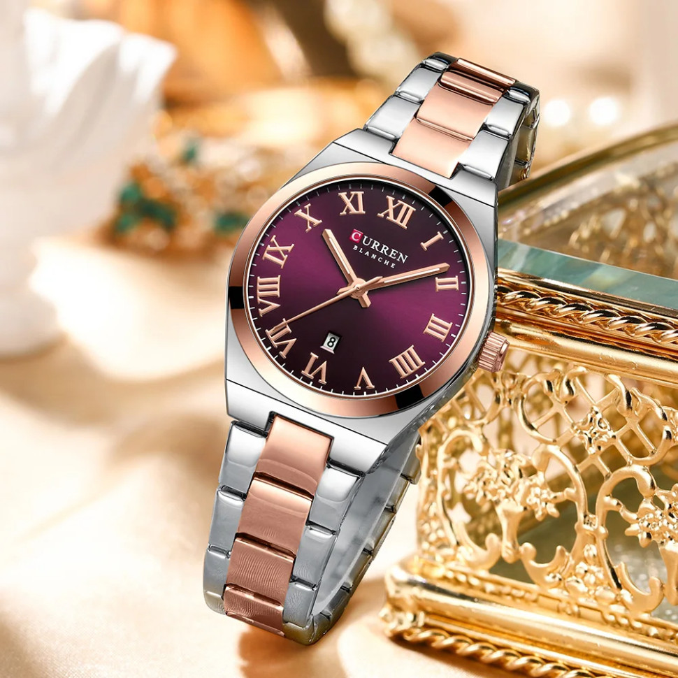 Жіночий годинник CURREN gold+purple