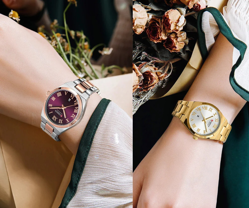 Жіночий годинник CURREN gold+purple