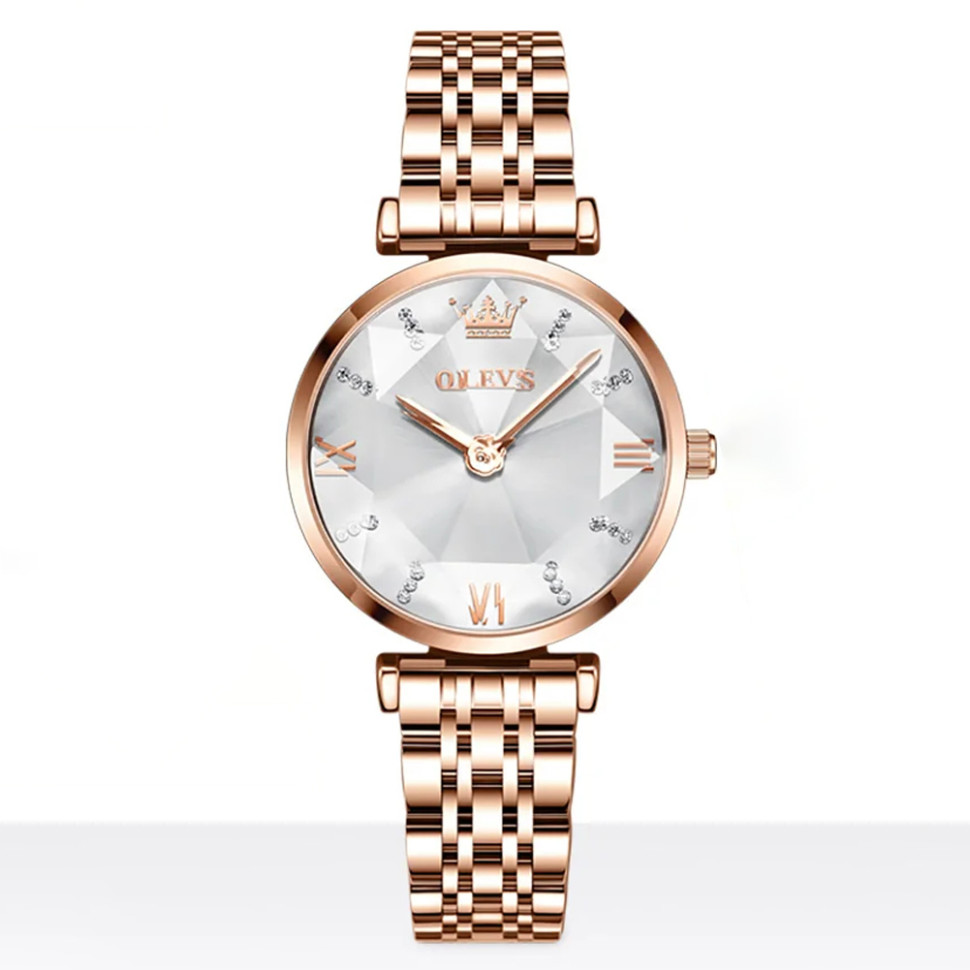 Жіночий годинник OLEVS gold + white