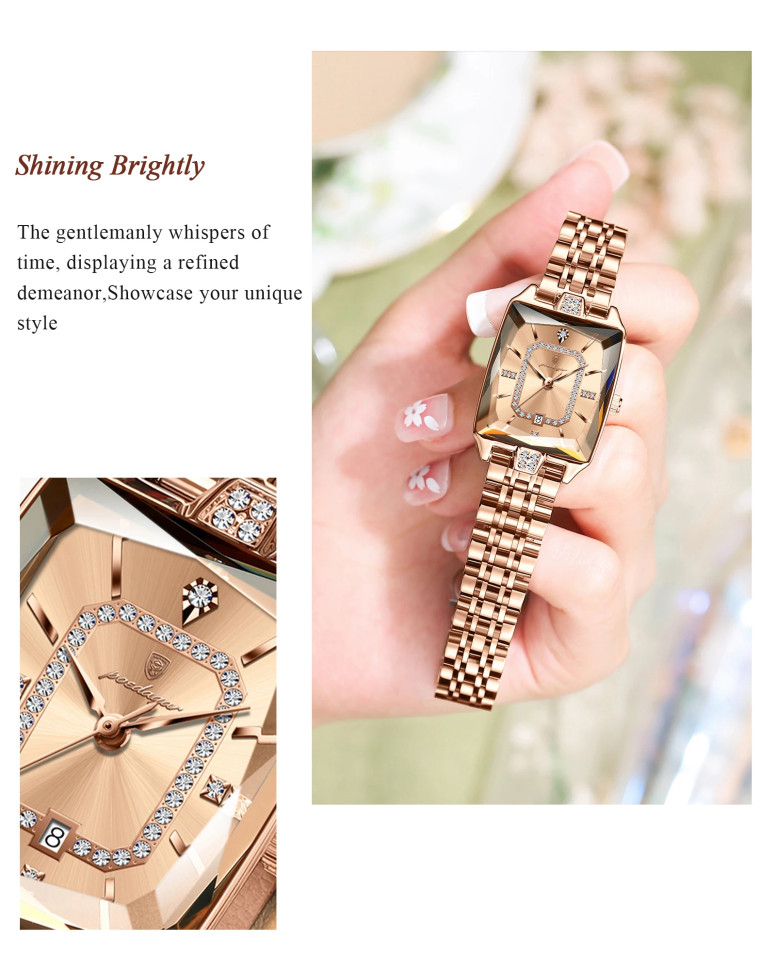Жіночий годинник Poedagar gold+silver