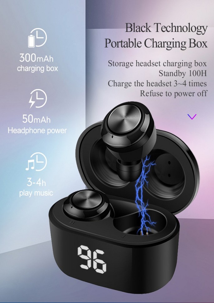Навушники Bluetooth Air Music 49 Black 