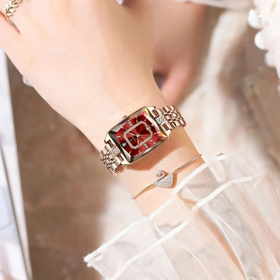 Жіночий годинник Poedagar gold+red