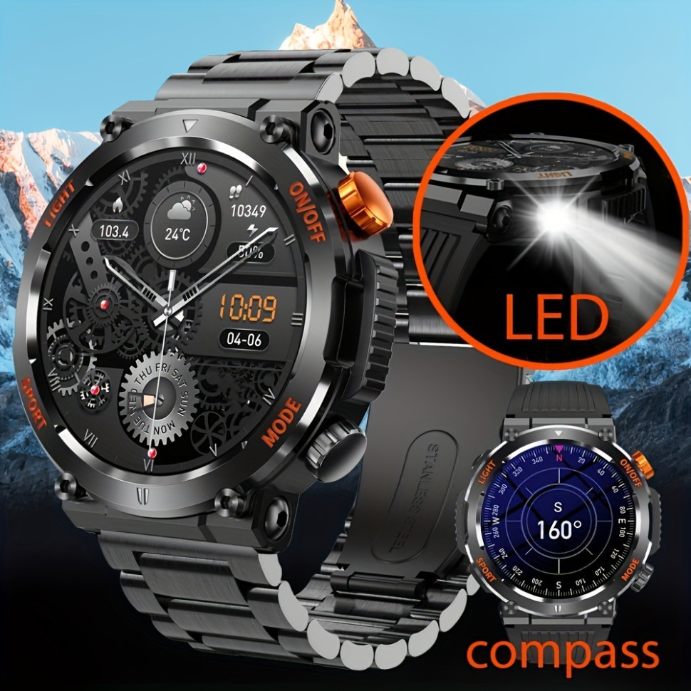 Смарт-годинник протиударний Smart Device 9 black steel