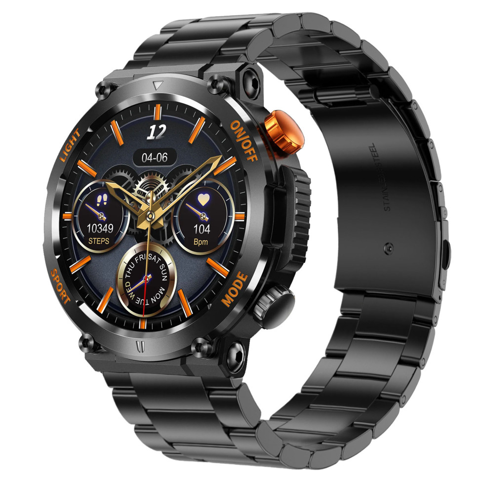Смарт-годинник протиударний Smart Device 9 black steel