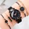 Жіночий годинник + браслети №4232 black