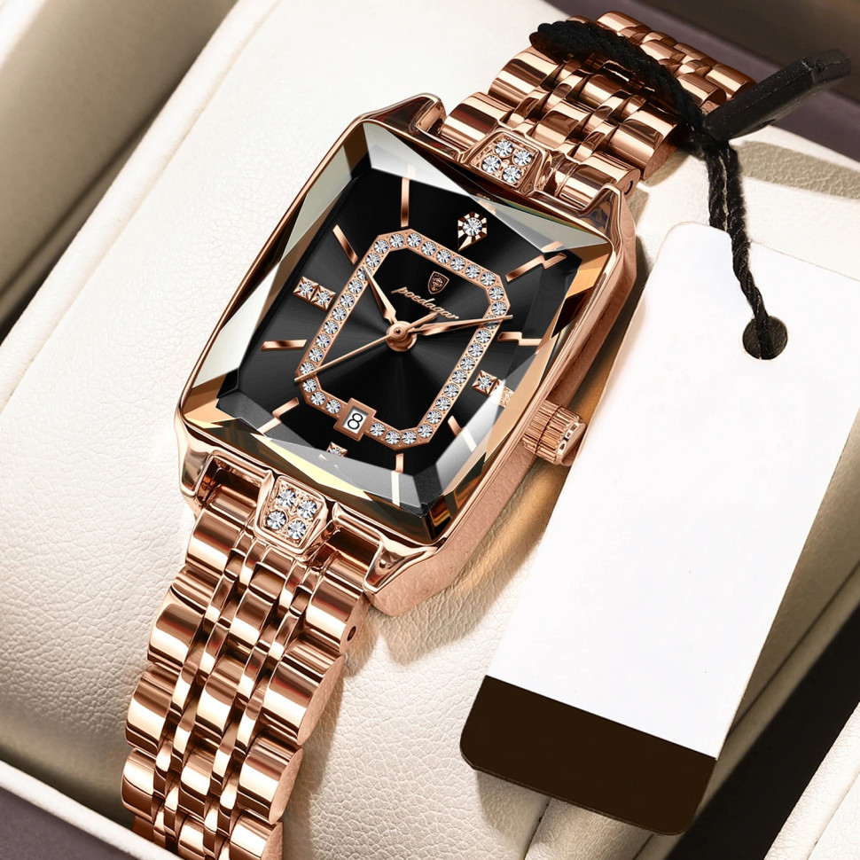 Жіночий годинник Poedagar gold+black