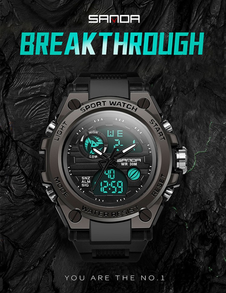 Чоловічий годинник SANDA titanium 