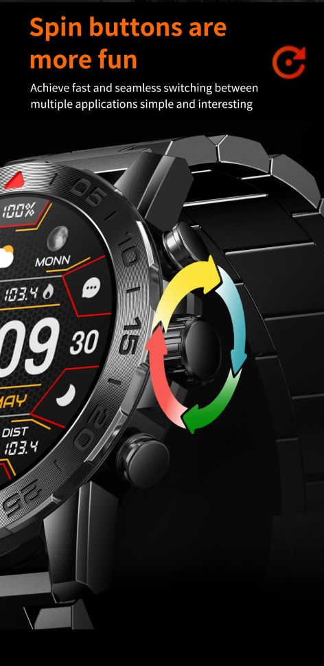 Смарт-годинник протиударний Smart Device 10 black steel