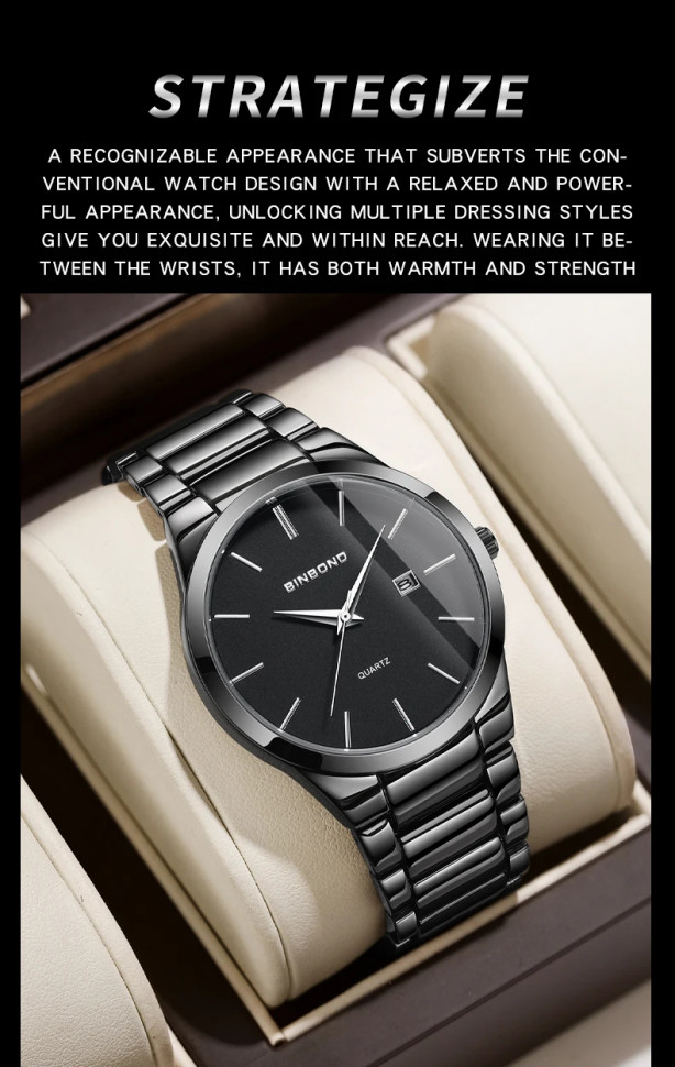 Чоловічий годинник BINBOND black
