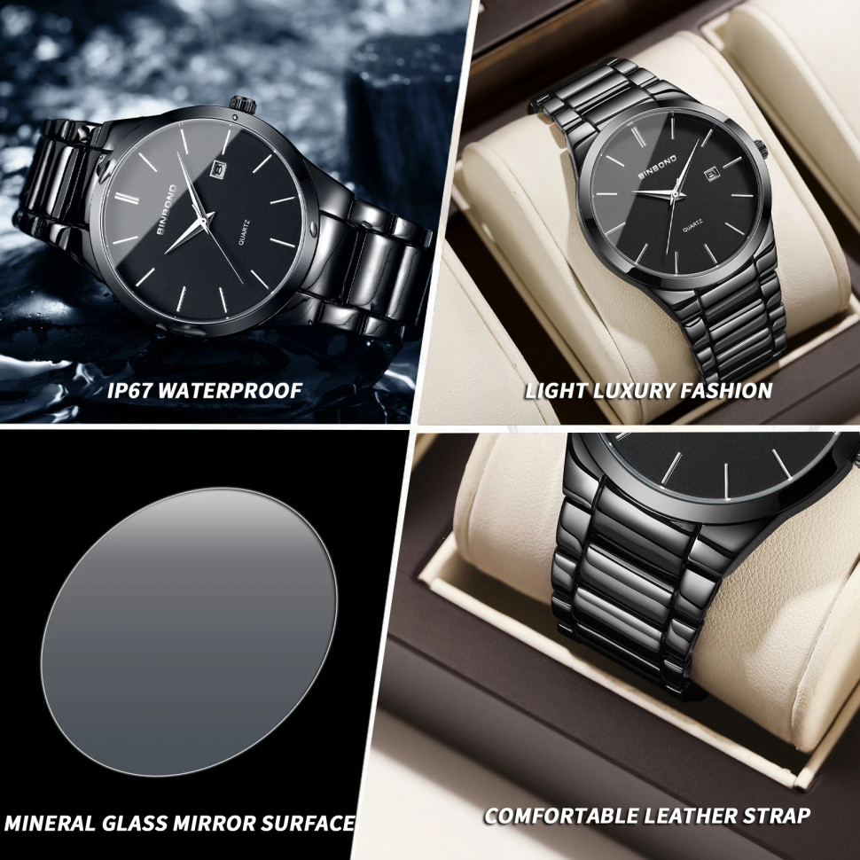 Чоловічий годинник BINBOND black