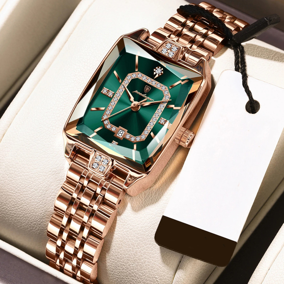 Жіночий годинник Poedagar gold+green