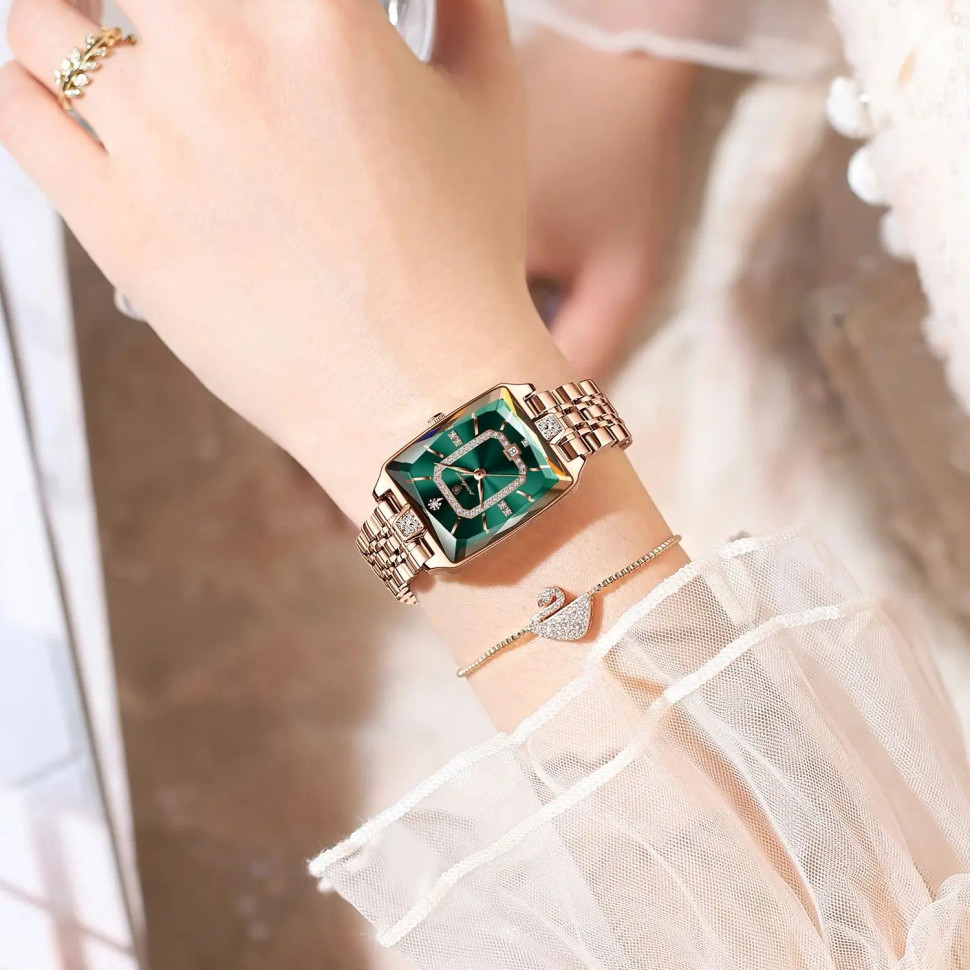 Жіночий годинник Poedagar gold+green